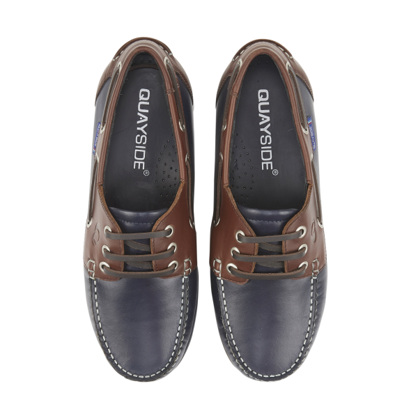 Clipper 2 Boat Shoes - Navy/Chestnut - Image 2